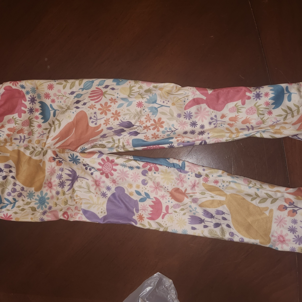 Girls' Floral & Animal Print Stretch Leggings - Multi-Color